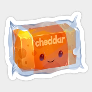 Cute Cheddar Cheese Block Sticker